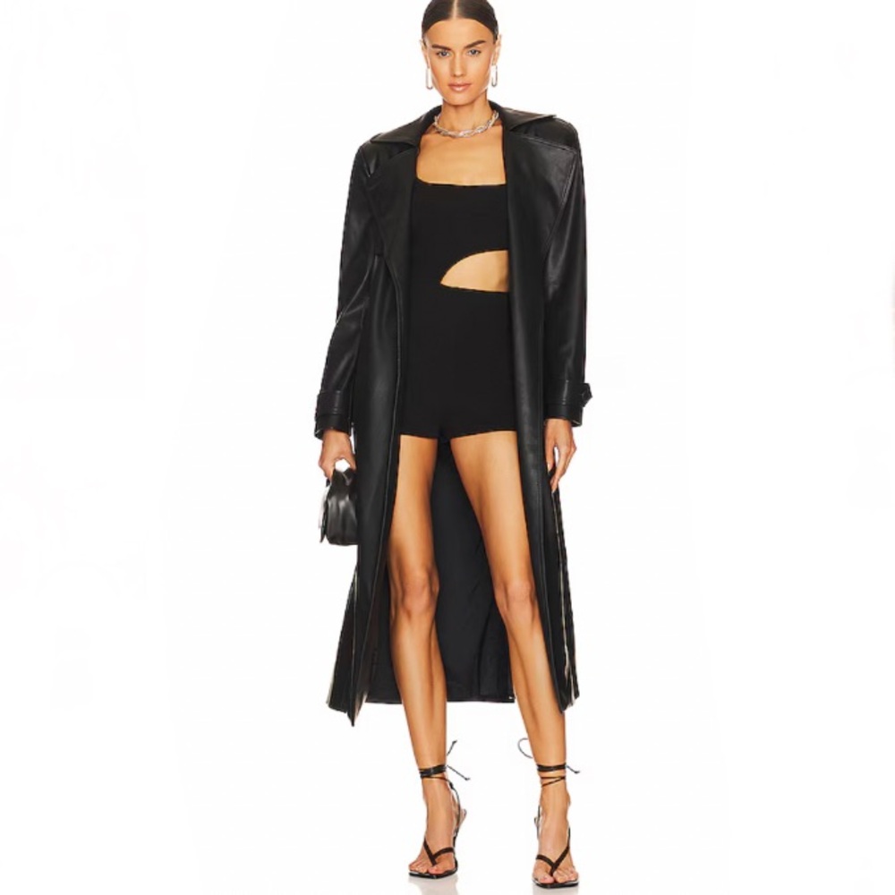 Superdown Aisha Cut Out Romper in Black
